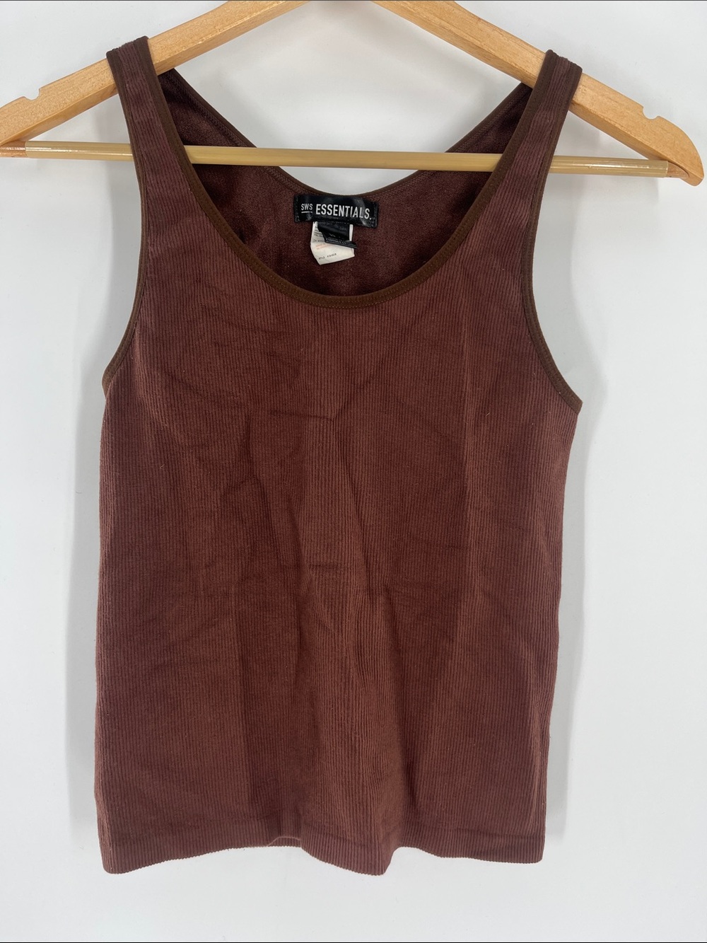SWS Essentials Brown Tank Top Size S Gently Used